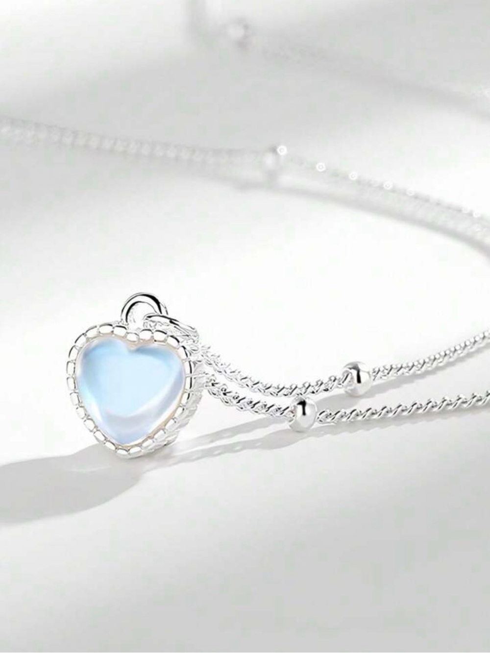 Sterling Silver 925 Heart Pendant Necklace ✨ - Picture 3 of 5